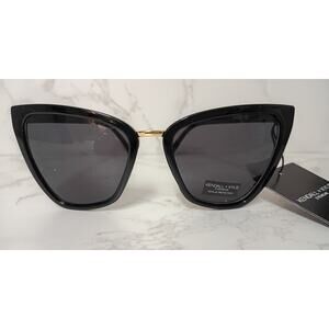 KENDALL + KYLIE "Clara" Black Oversized Womens Cat Eye Sunglasses - NEW